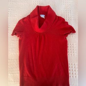 Cowl Neck Cap Sleeve Sweater